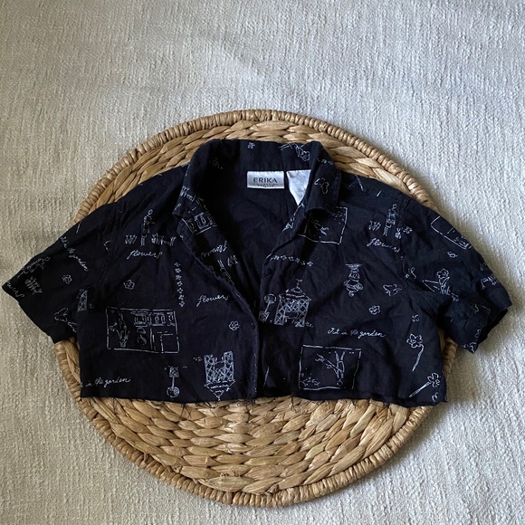 Vintage Tops - 3/$15 Vintage Cropped Button Down